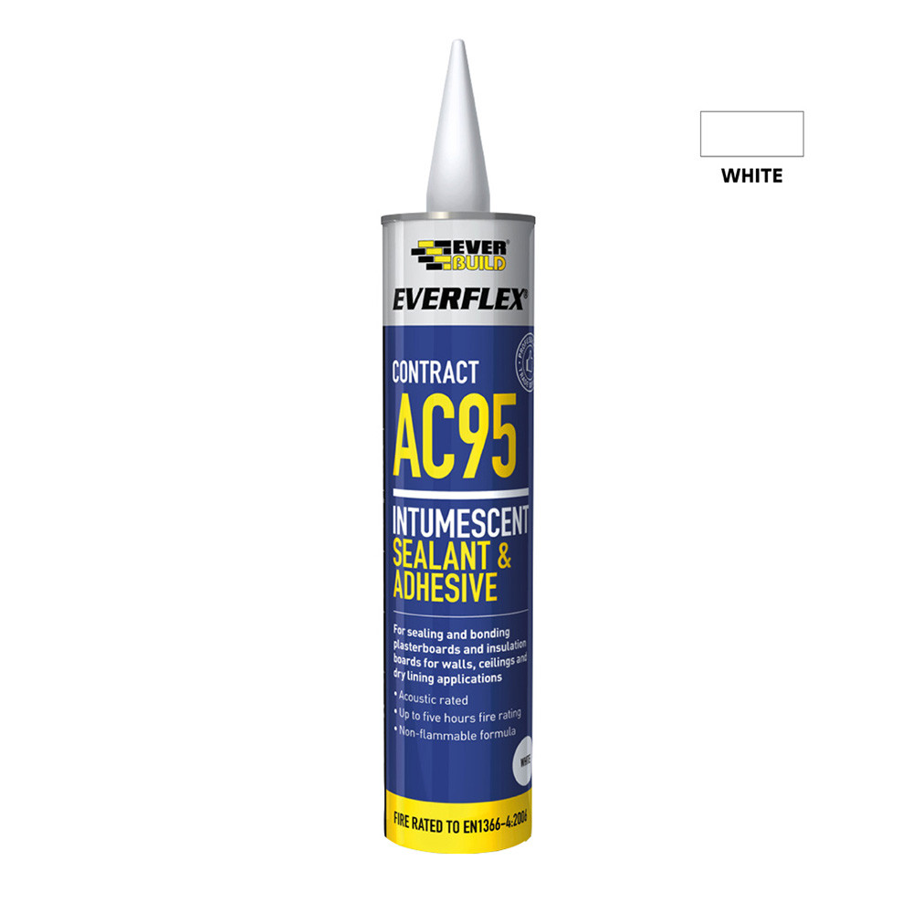 Everbuild Everflex AC95 Intumescent Sealant and Adhesive 900ml - White