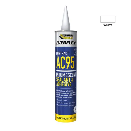 Everbuild Everflex AC95 Intumescent Sealant and Adhesive 900ml - White ...