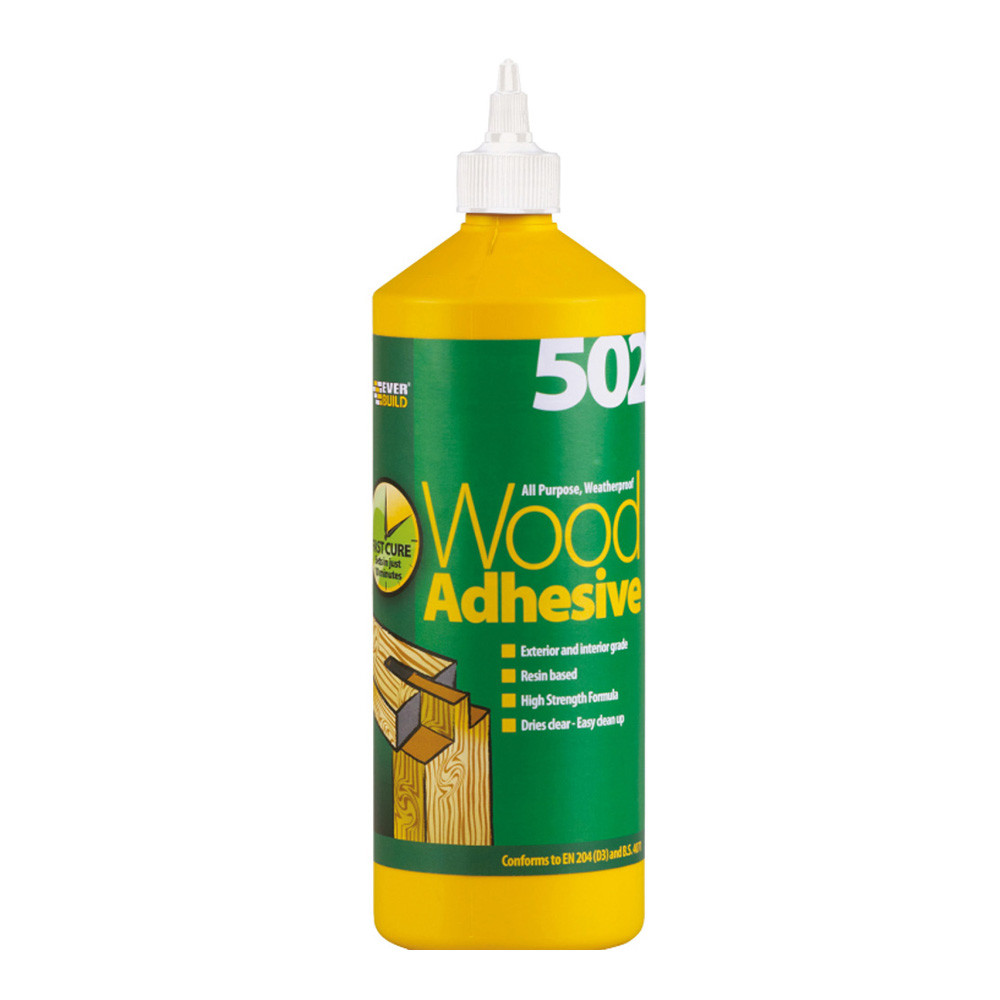 Everbuild 502 All Purpose Weatherproof Wood Adhesive - 1L