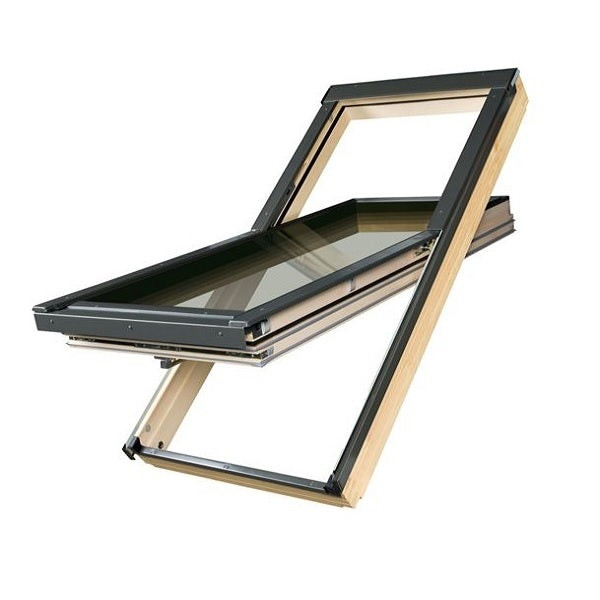 FAKRO FTT Pine Off-Centre Pivot Roof Window
