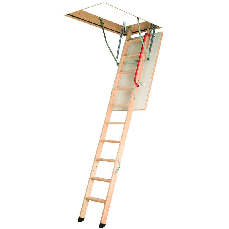 Fakro LWK Komfort Wooden Loft Ladder 3 Section 55cm x 111cm x 2.8m Insulation Superstore®