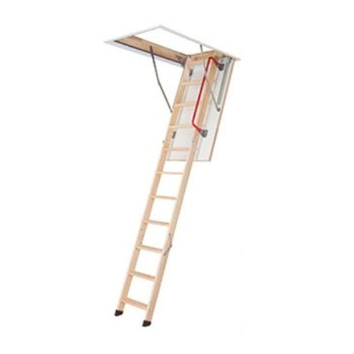 Fakro LWZ Metal Frame 3 Section Wooden Loft Ladder 2.8m Length 