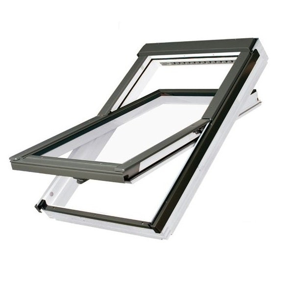 FAKRO FTT U8 Thermo White Painted Off-Centre Pivot Roof Window