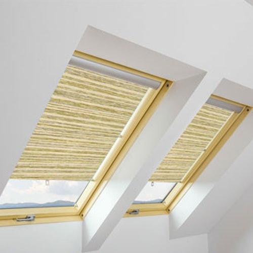 ARS II/11 FAKRO Roller Blind in Mixed Orange Stripe - 114cm x 140cm