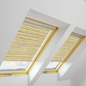 FAKRO Roller Blind ARS in Mixed Orange Stripe