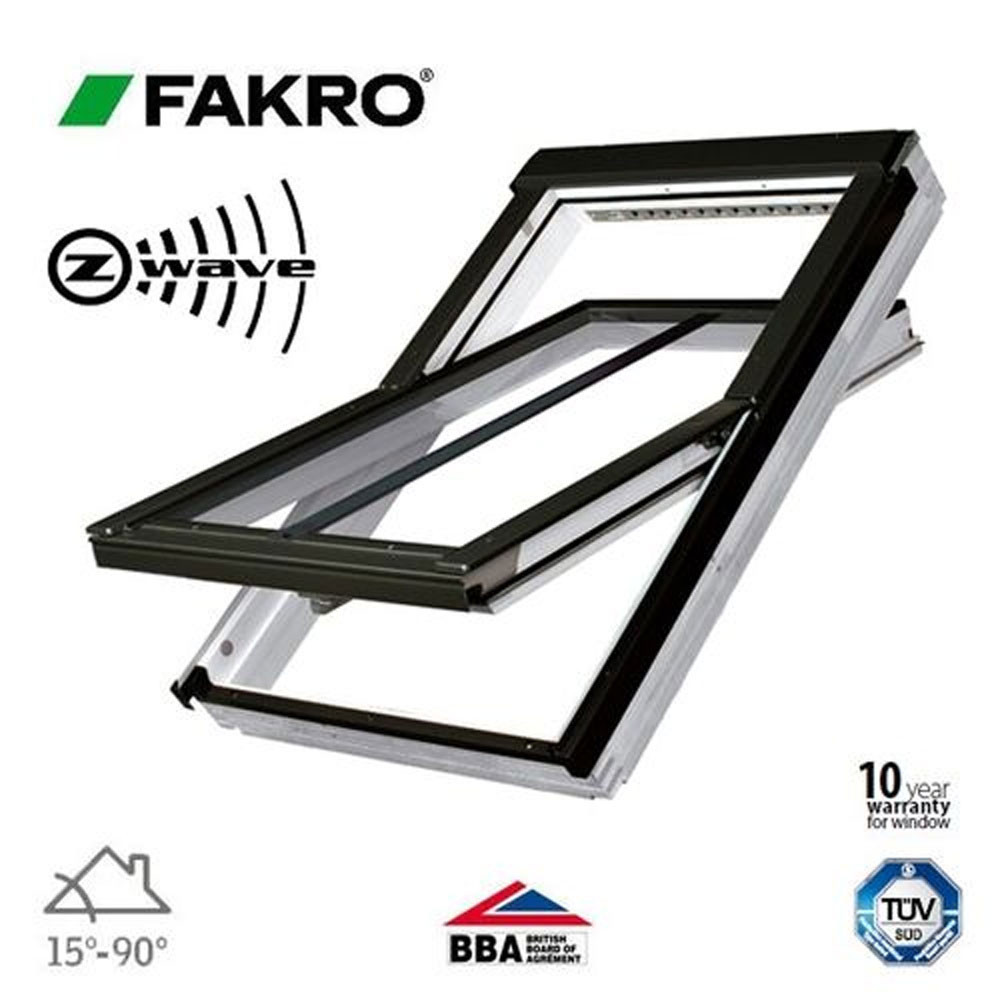 FAKRO FTW-V/C White Painted Electric Conservation Centre Pivot Roof Window