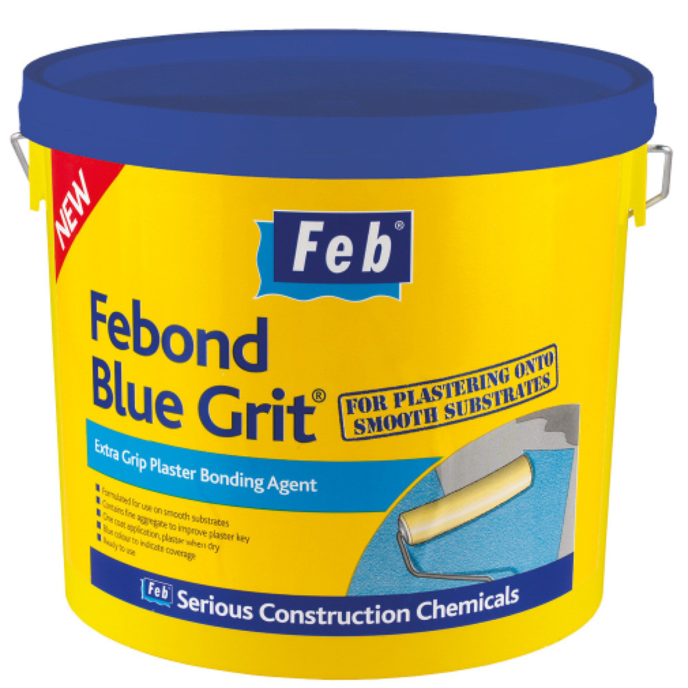 Febond Blue Grit Extra Grip Plaster Bonding Agent - 10 Litre
