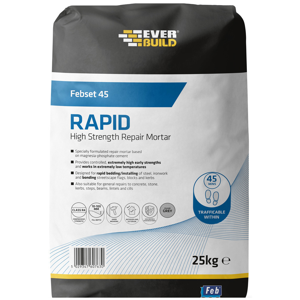 Rapid High Strength Channel Drain Repair Bedding Mortar - 25kgs