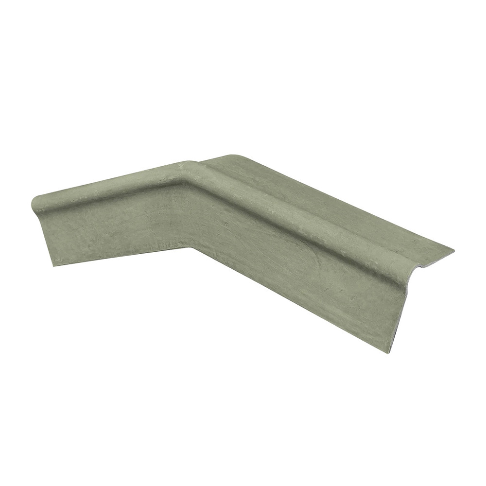 Briarwood EUROSIX Fibre Cement 200X200mm Roll-top Cranked 1300mm Barge Board in Moorland Green