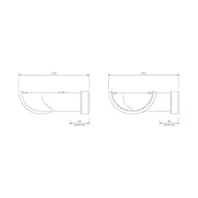 FloPlast Plastic Guttering 112mm Half Round Gutter Angle - Black