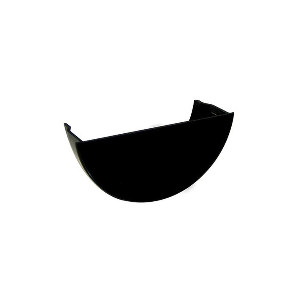FloPlast Plastic Guttering 112mm Half Round Black Internal Stopend