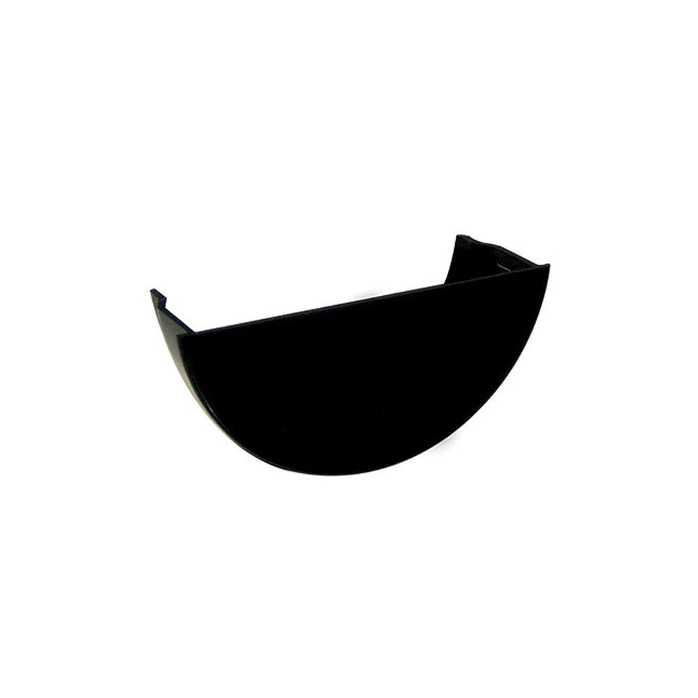 Floplast Black Plastic Guttering 112Mm Half Round Internal Stopend Upvc