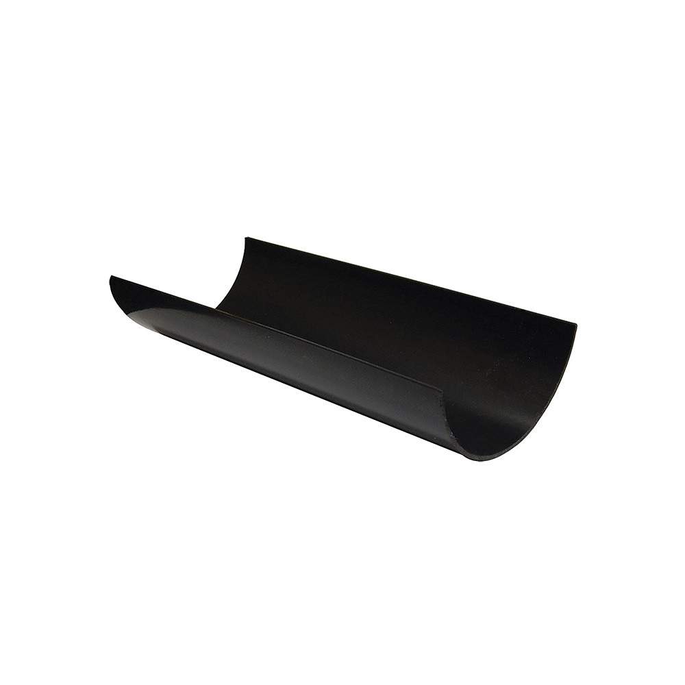 Floplast Black Plastic Guttering 112Mm Half Round Plastic Gutter - 4M Length Upvc