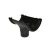 FloPlast Plastic Guttering 112mm Half Round Black Running Outlet