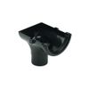 FloPlast Plastic Guttering 112mm Half Round Black Stopend Outlet