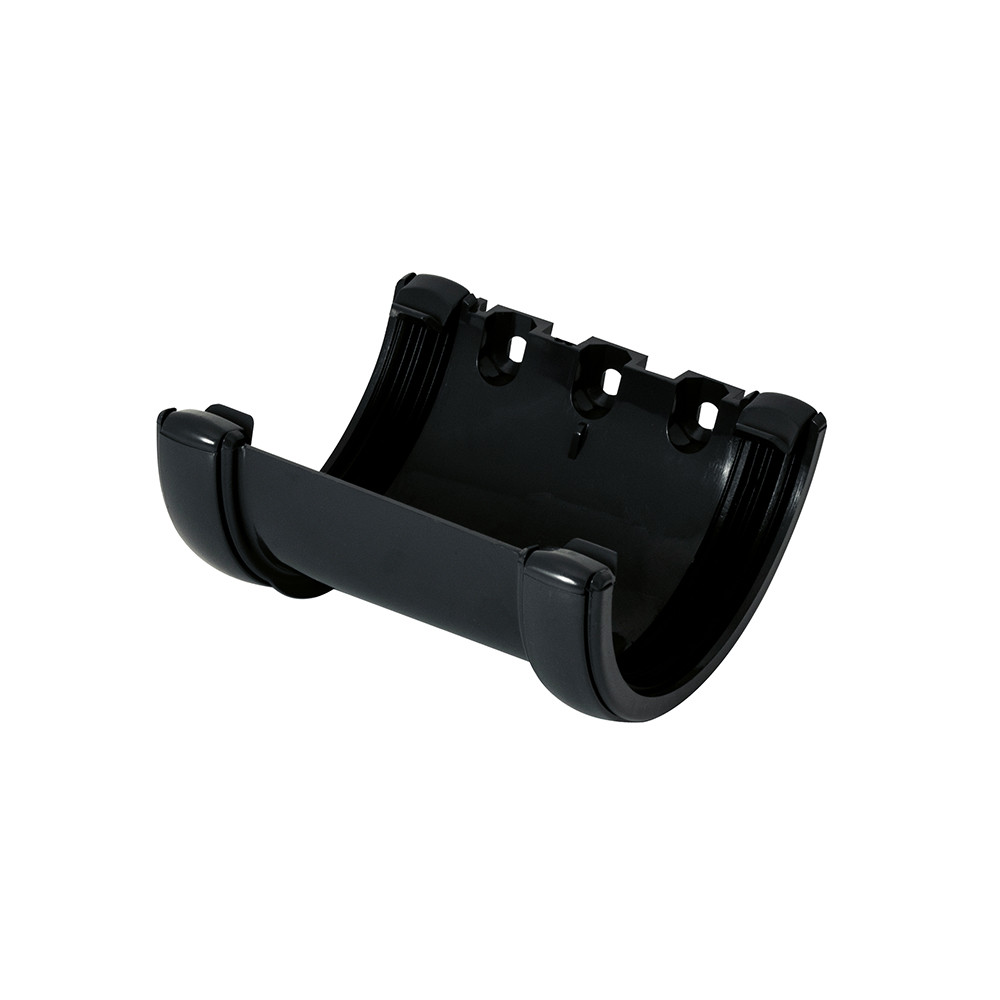 FloPlast Plastic Guttering 112mm Half Round Black Union Bracket