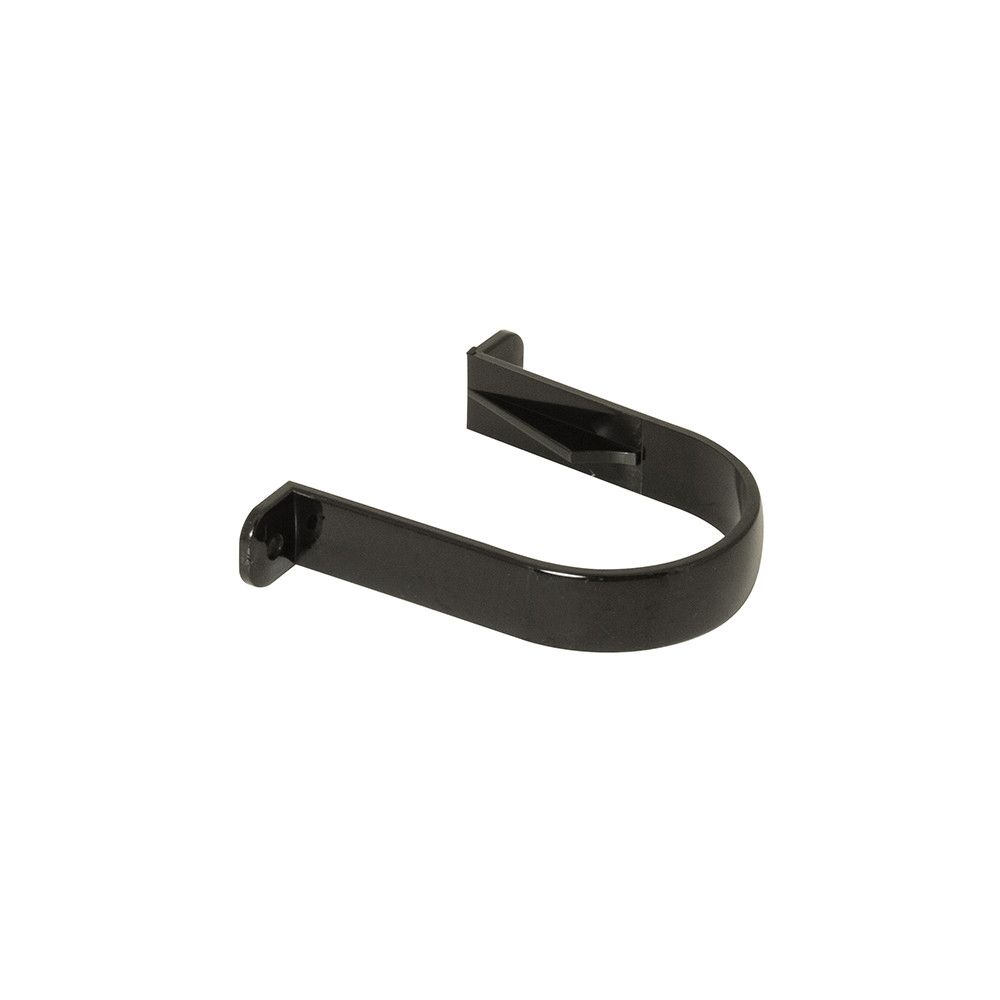 Product image for FloPlast Plastic Guttering 68mm Black Round Downpipe Clip