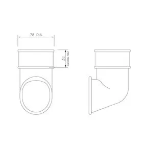 FloPlast Plastic Guttering 68mm Black Round Downpipe Shoe