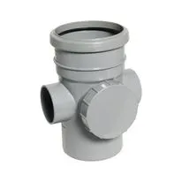 FloPlast Grey Soil Access Socket Spigot - 110mm