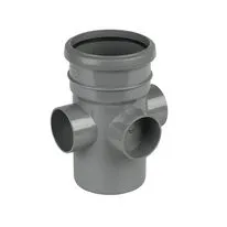 FloPlast Grey Soil Boss Pipe Socket Spigot - 110mm