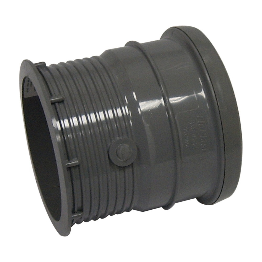 FloPlast Grey Soil Drain Connector - 110mm 
