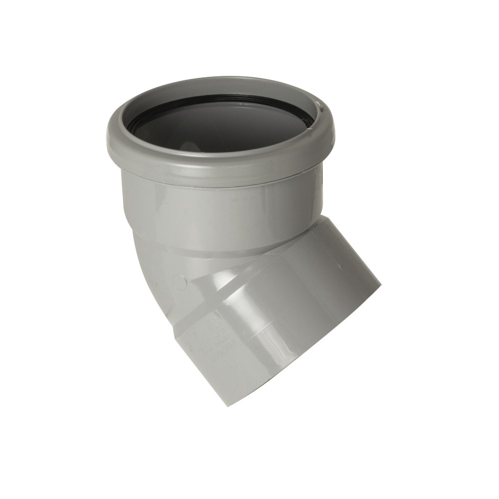 FloPlast Grey Soil Offset Top Bend - 110mm