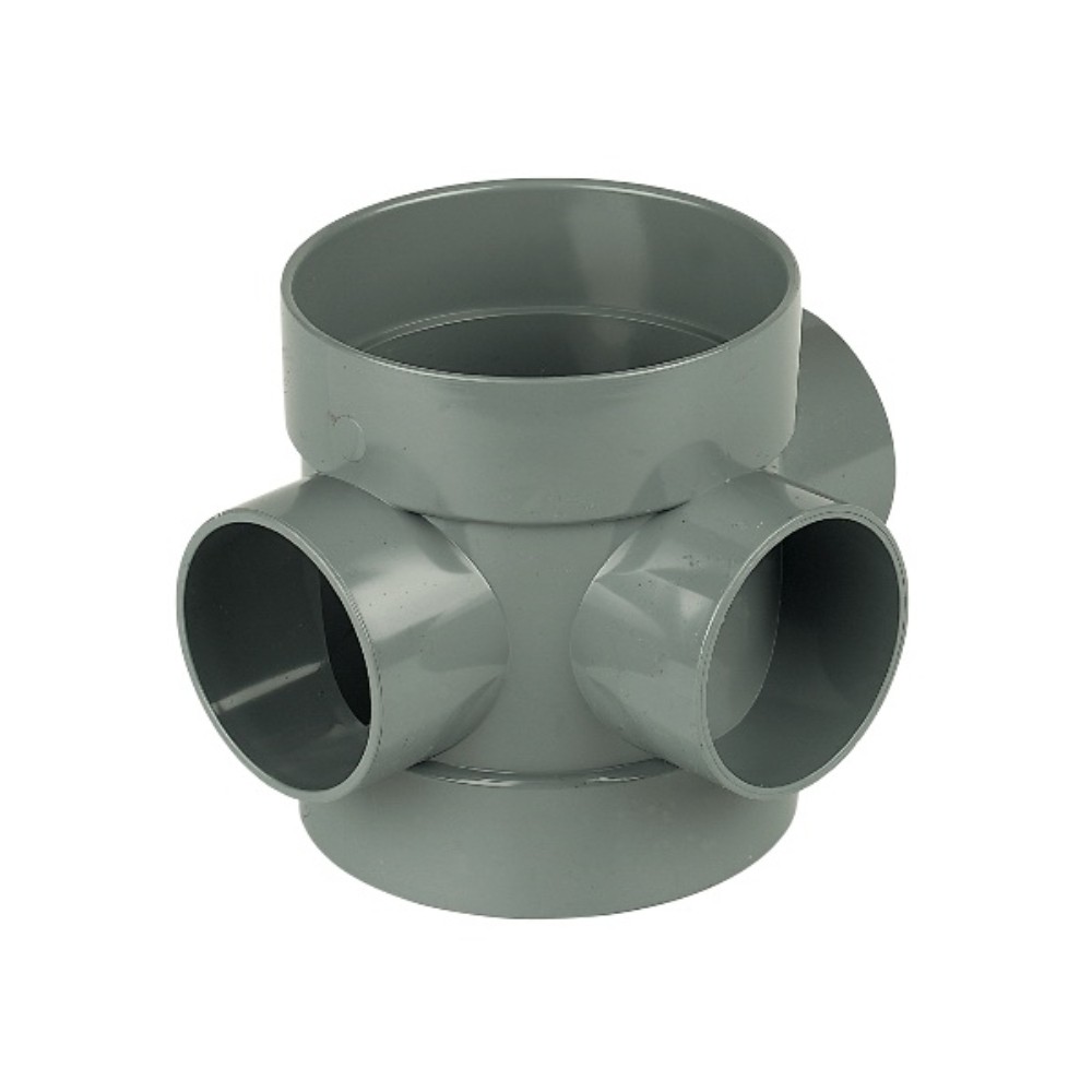 FloPlast Grey Soil Short Boss Pipe - 110mm