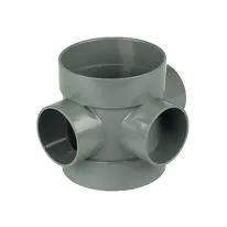 FloPlast Grey Soil Short Boss Pipe - 110mm