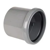 FloPlast Grey Soil Single Socket Coupler - 110mm