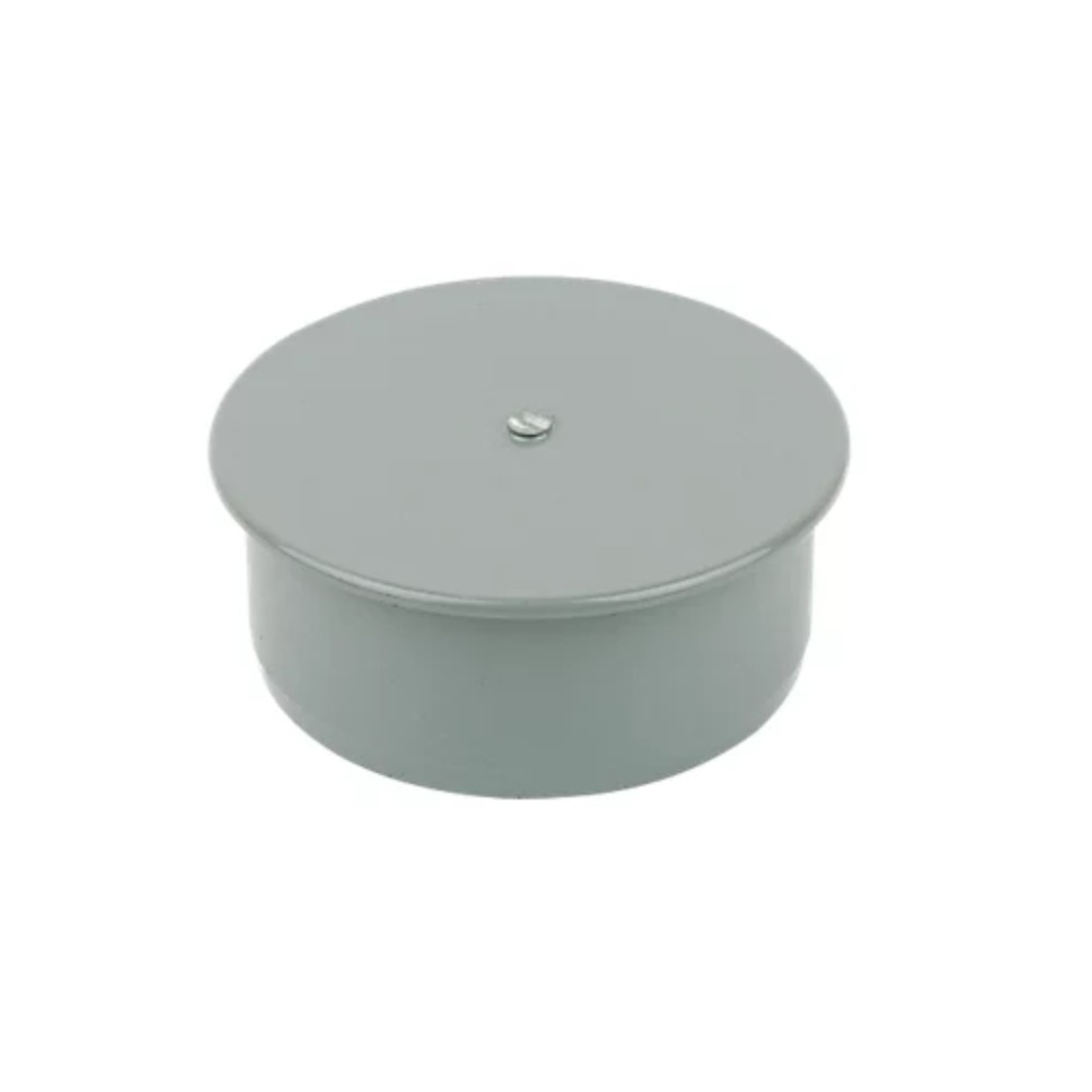 FloPlast Grey Soil Socket Plug - 110mm