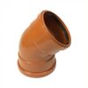 FloPlast Underground 110mm Double Socket Drain Pipe Bend - 45dg