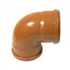 FloPlast Underground 110mm Double Socket Drain Pipe Bend - 87.5dg
