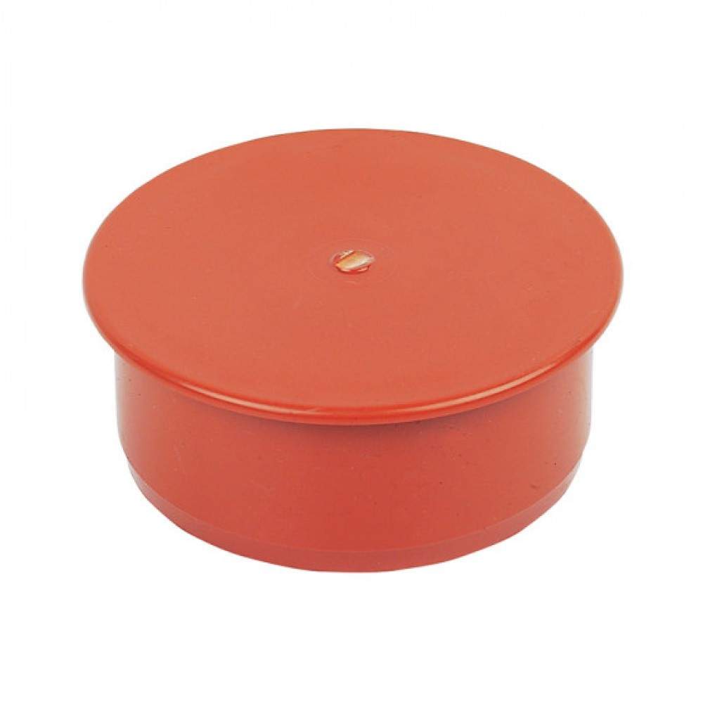 Floplast Terracotta Underground 110Mm Drain Pipe Socket Plug Pvcu