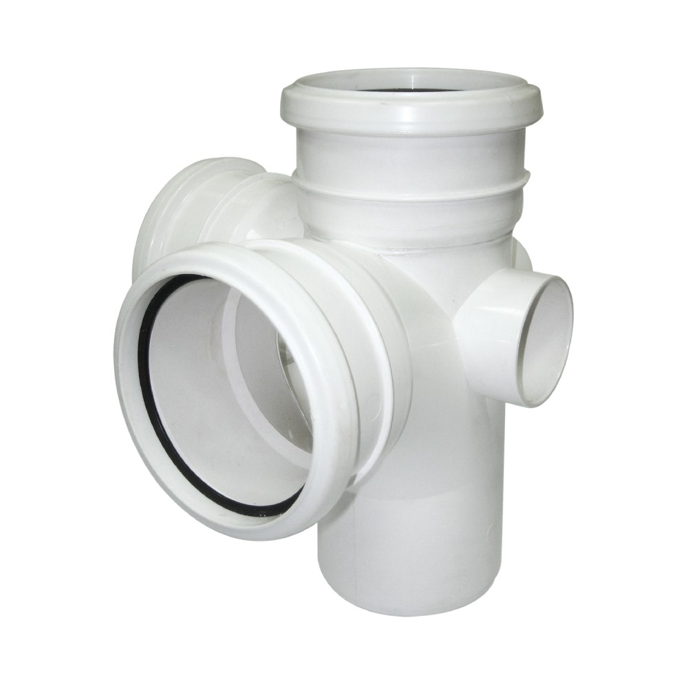 FloPlast White 92.5 Degree Soil Corner Branch