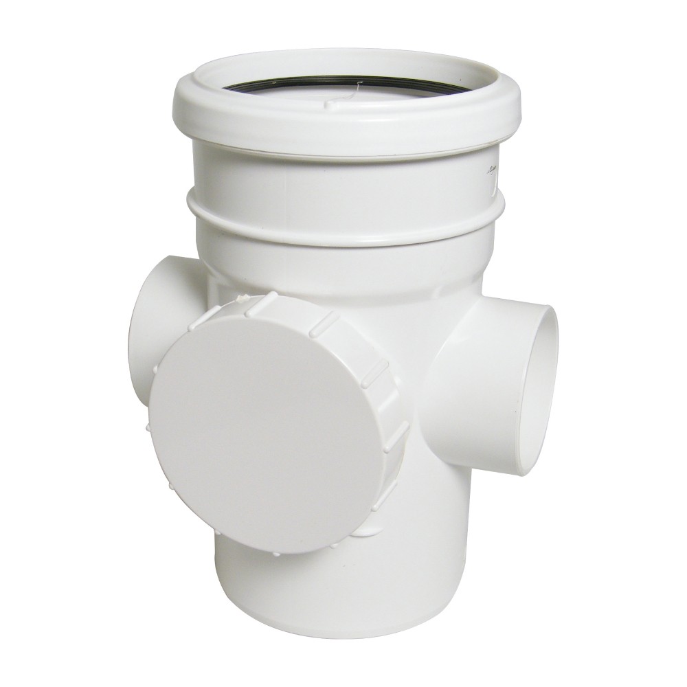 FloPlast White Soil Access Pipe Socket Spigot - 110mm