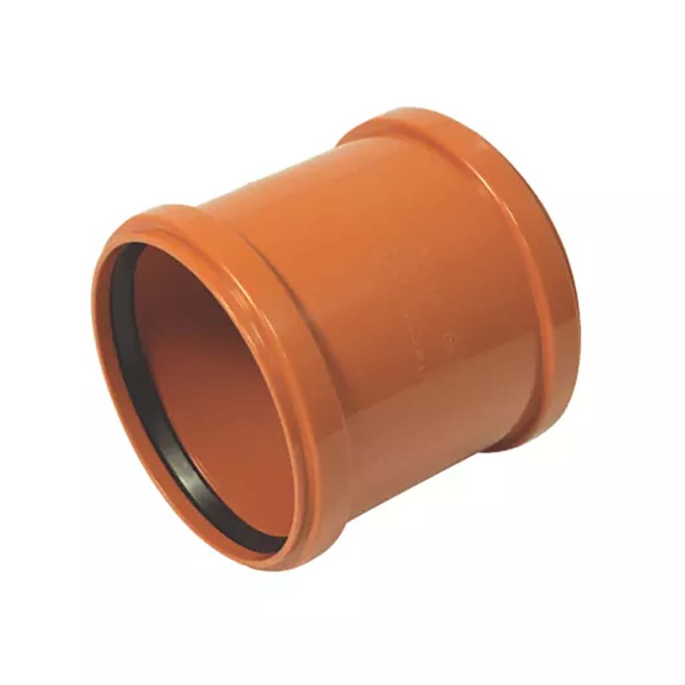 Floplast_Underground_Drain_Pipe_Double_Socket_Coupler_160mm