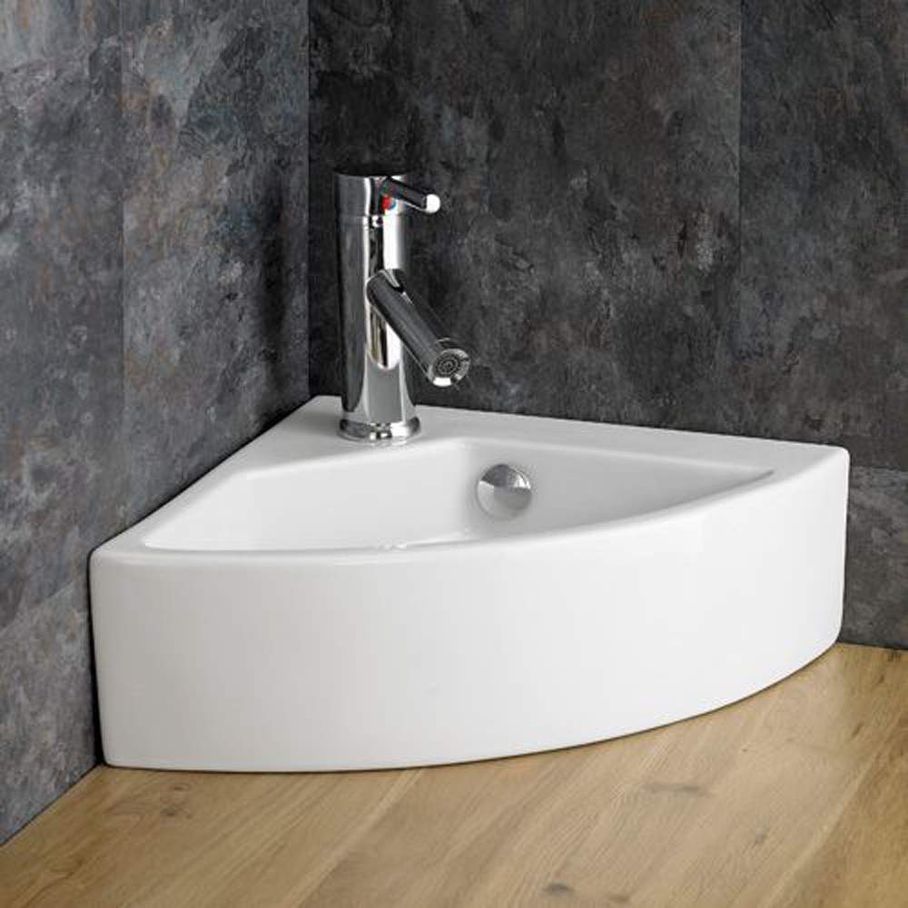 Clickbasin White Florence 500Mm X 340Mm Ceramic Corner Basin