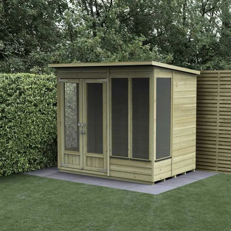 Pent Forest Garden Beckwood Pent Summerhouse - 7ft x 5ft | Landscaping ...