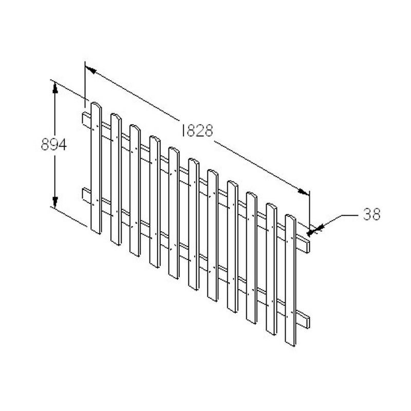 Forest Garden Pale Picket Fence Panel Drainage Superstore®
