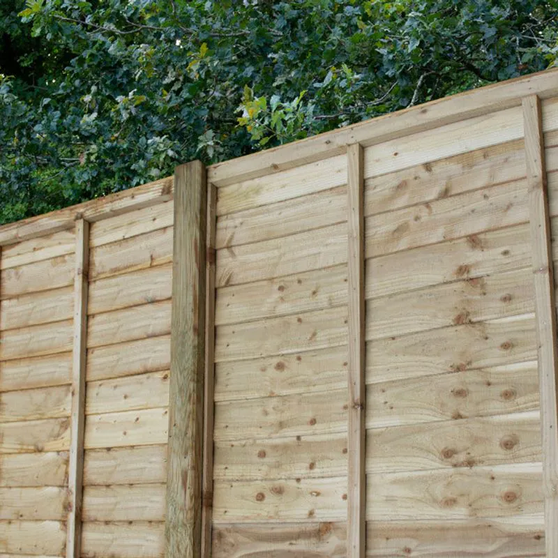 Reeded Post Forest Garden Reeded Slotted Post - 8ft (240 x 9.4 x 9.4cm) | Drainage ...