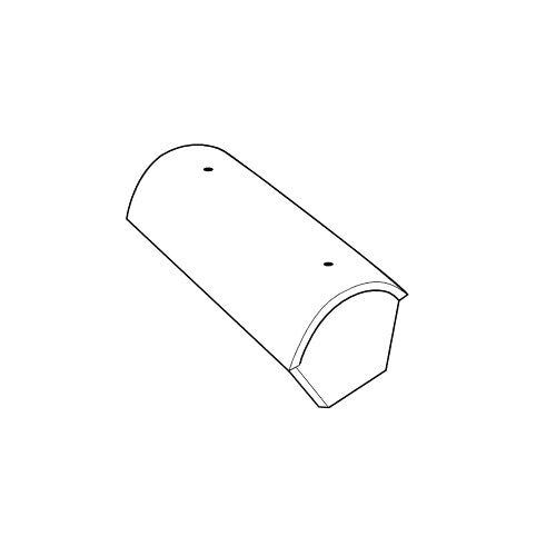 Forticrete Universal Half Round Ridge Block End - Autumn