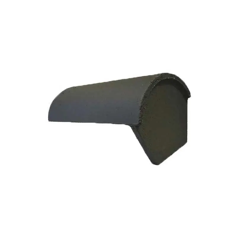 Universal Half Ridge Forticrete Universal Half Round Ridge Block End - Slate Grey | Roofing ...