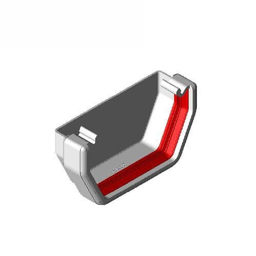 Freeflow Square Style Plastic Gutter External Stopened