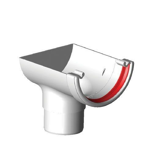 Freeflow Half Round Plastic Gutter Stopend Outlet