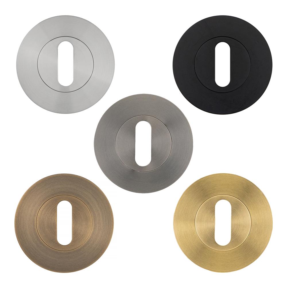 Frisco Keyhole Escutcheon on Round Rose