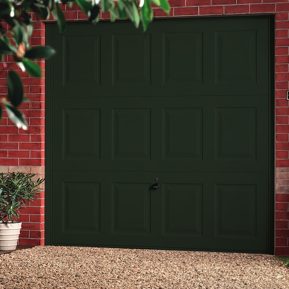 Garador Georgian Framed Fir Green Canopy Garage Door