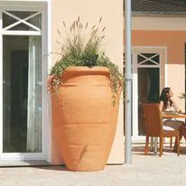 Garden Water Storage Tank Aboveground 250L Amphora - Terracotta