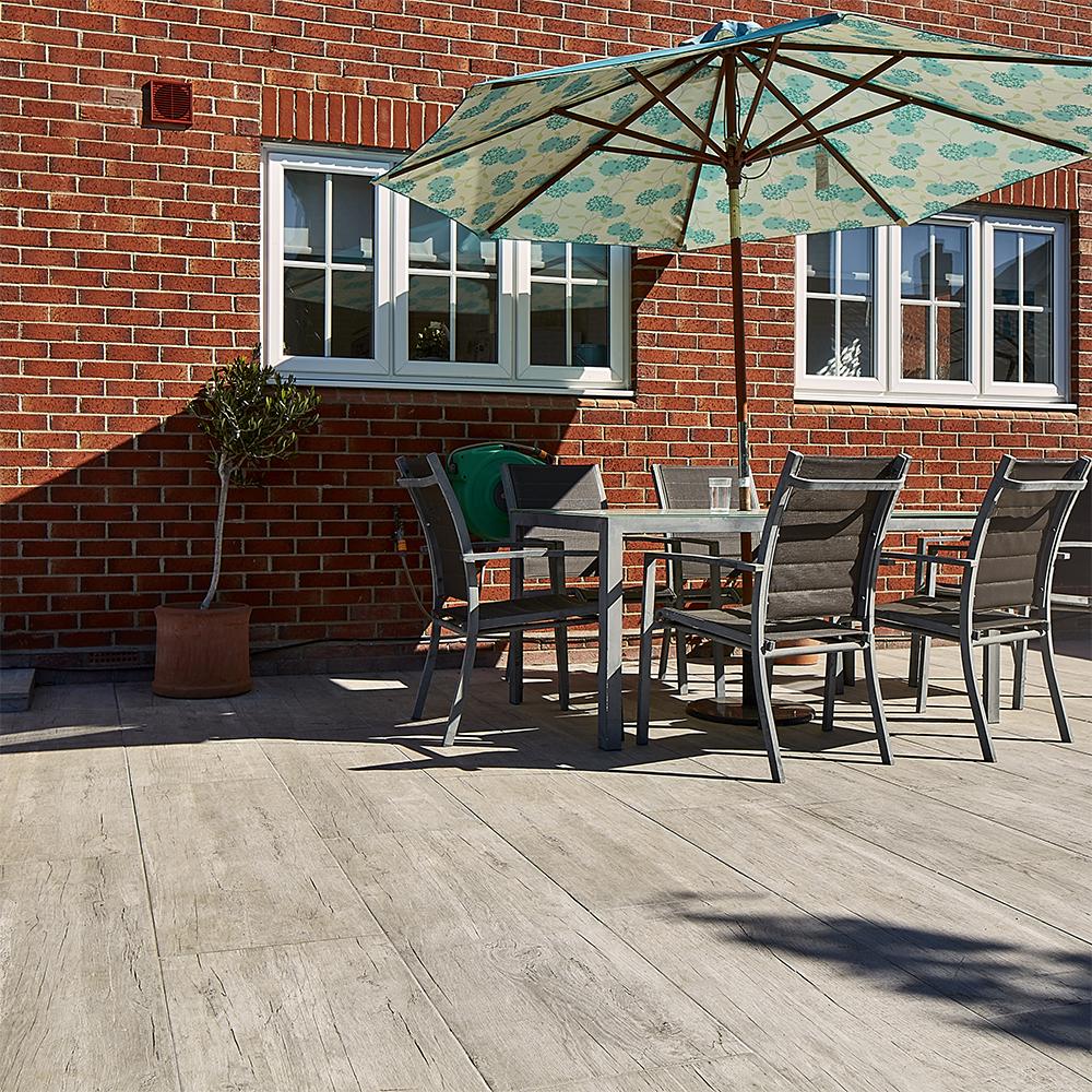 Global Stone Albero Porcelain Paving Silvered 1200mm x 300mm x 20mm - 17.28m2 Pack