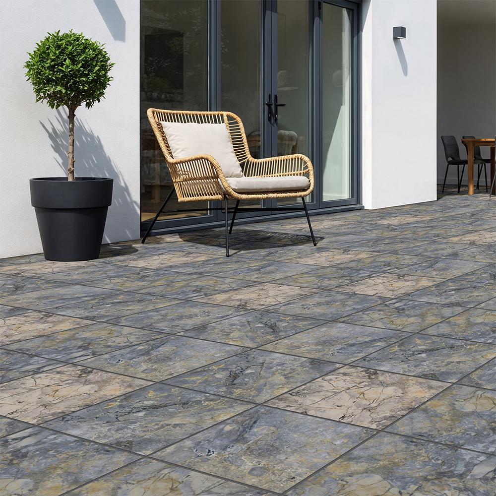 Global Stone Dinamika Porcelain Paving Invisible Grey - 595mm x 595mm x 20mm