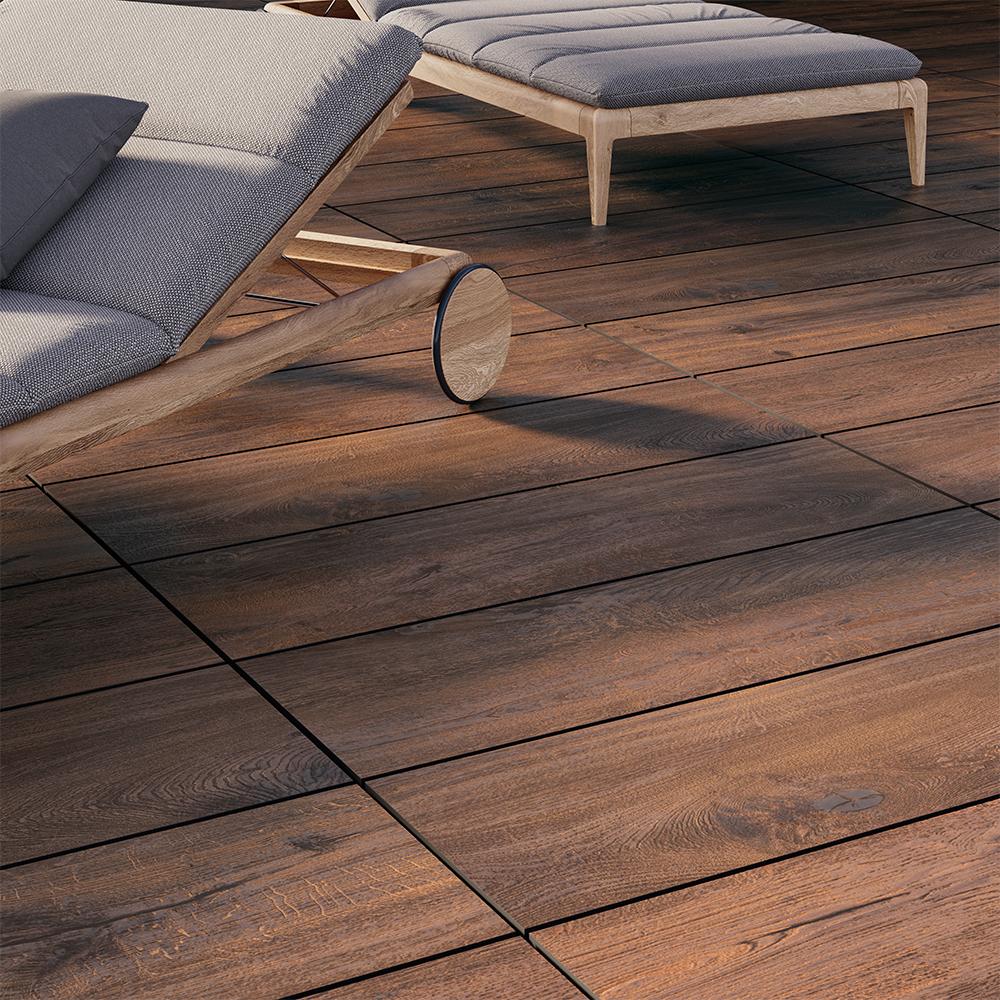 Global Stone Dinamika Porcelain Paving Mahogany - 400mm x 1200mm x 20mm